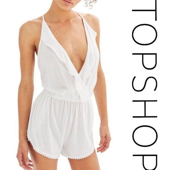 Topshop Other - Topshop Jersey Wrap Swim Cover Up Romper
